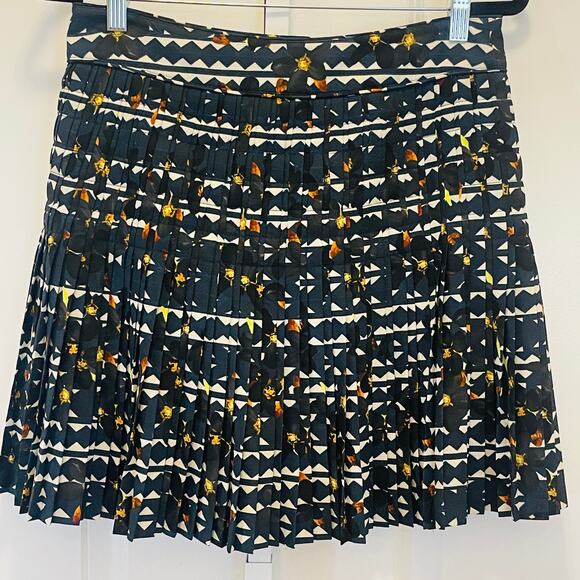 J. Crew Graphic Print Pleated Skirt - Women Size 4 - Multicolored - Picture 3 of 5
